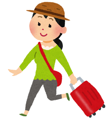 海外旅行へ行く女性
